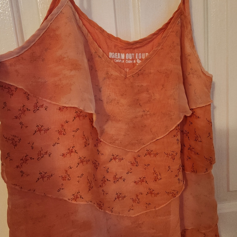 Selena Gomez Dream Out Loud Orange Top - Picture 2 of 7